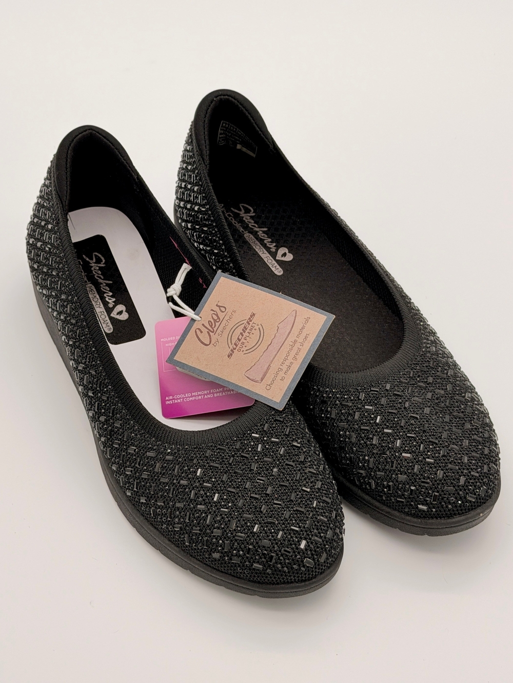 Skechers Black Chloe Slip-On Flats